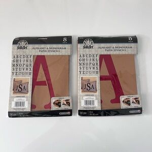 * NWT - 30pc - 8in Alphabet & Monogram Paper Stencils Bundle